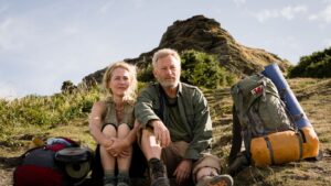 The Salt Path Directed by Marianne Elliott 2024 Starring Gillian Anderson, Jason Isaacs, James Lance, Hermione Norris, Megan Placito