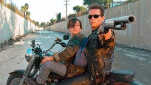 Terminator 2: Judgment Day Directed by James Cameron 1991 Starring Arnold Schwarzenegger, Linda Hamilton, Edward Furlong, Robert Patrick, Joe Morton