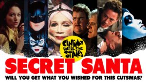 Collage of images from various Christmas classic movies including Batman Returns, Brazil, and Black Christmas.